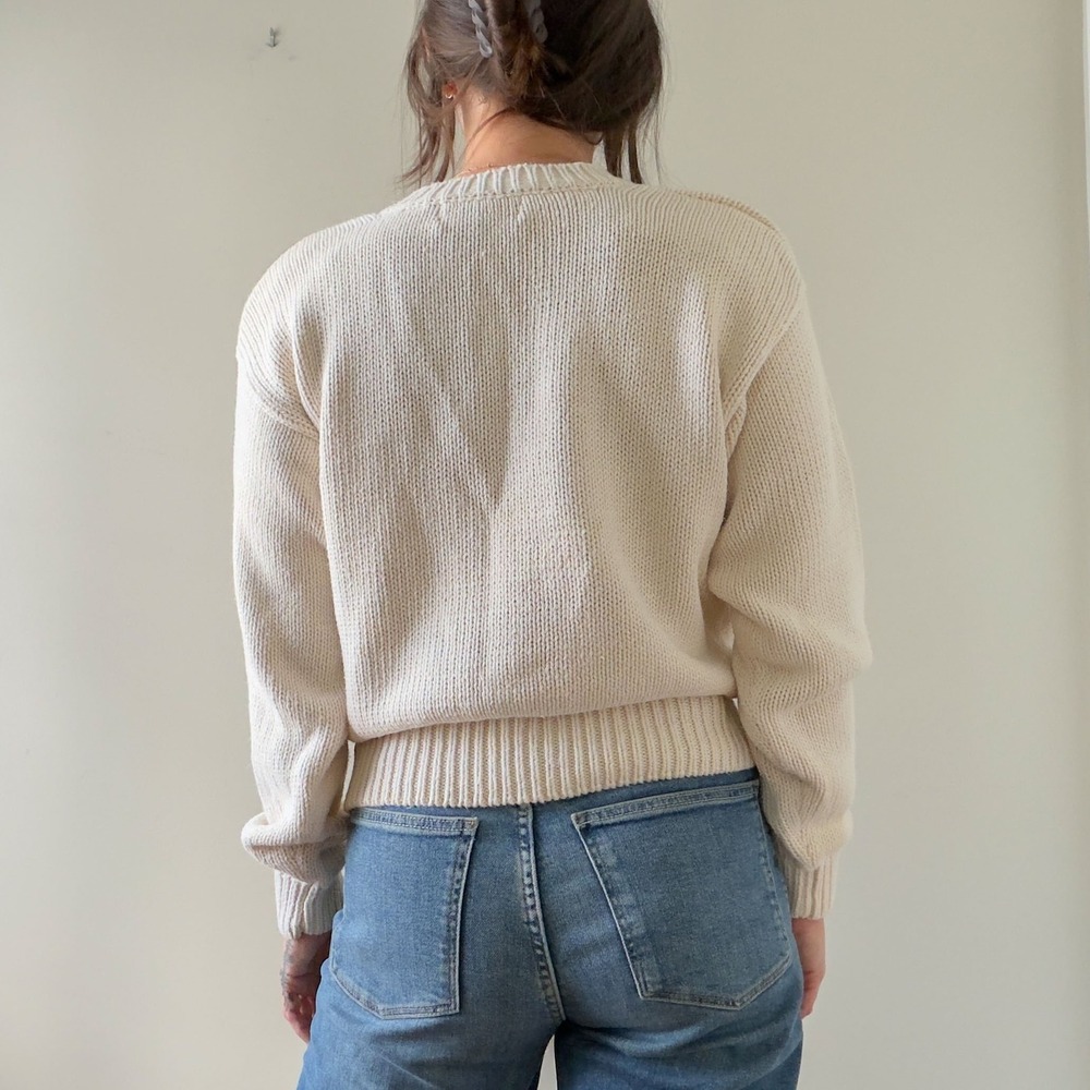 Vintage American Eagle Knit Cottagecore Cardigan Sweater Size Medium - Picture 3 of 8